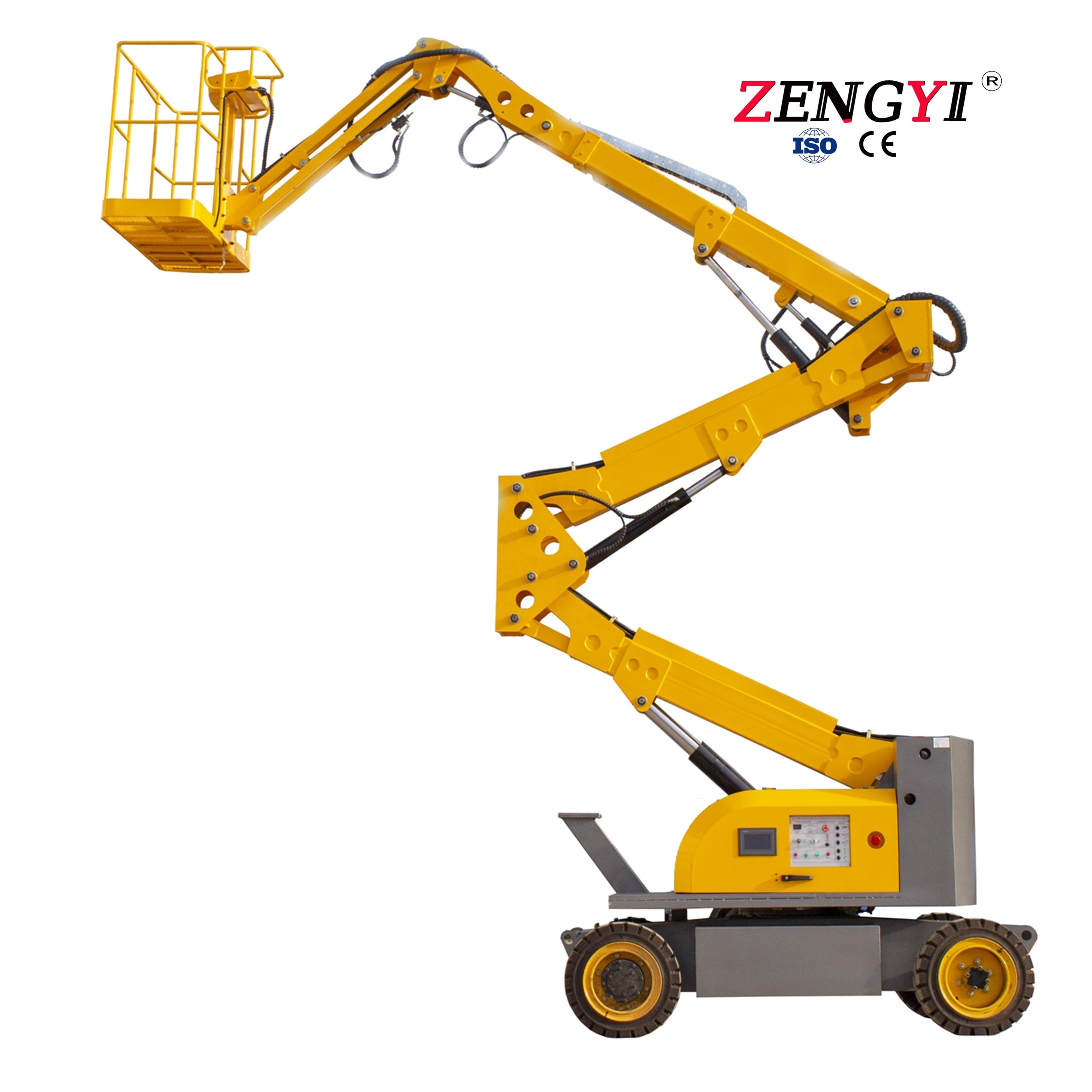 12-30M small articulating crawler sky cherry picker telescopic electric hydraulic genie self propelled boom lift for sale