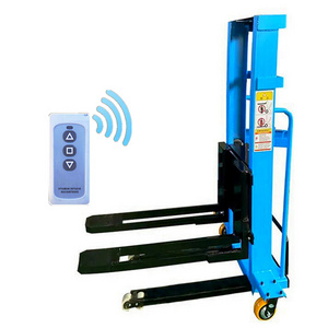 Pallet Stacker Hydraulic Small Hand Remote Control Electric Forklift Manual Portable 500 kg Hand Pushed Forklift