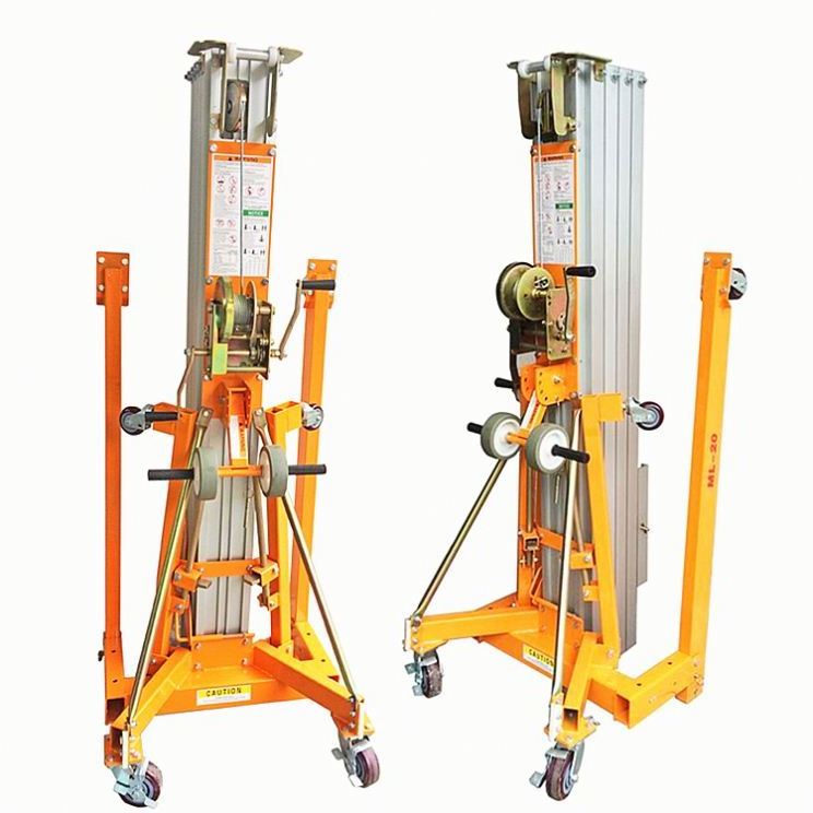 Portable Manual Lift 6.5m 7.5m Portable Air Conditioning Working Platform Lifter