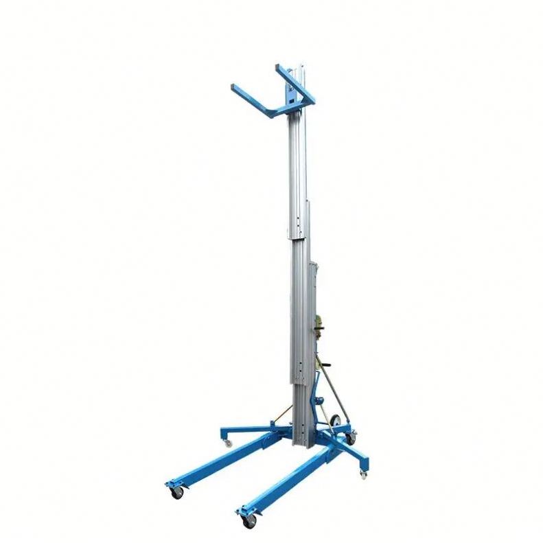 High Quality Manual Electric Aluminum Lift Aluminum Portable Man Lift Manual electric aluminum lift