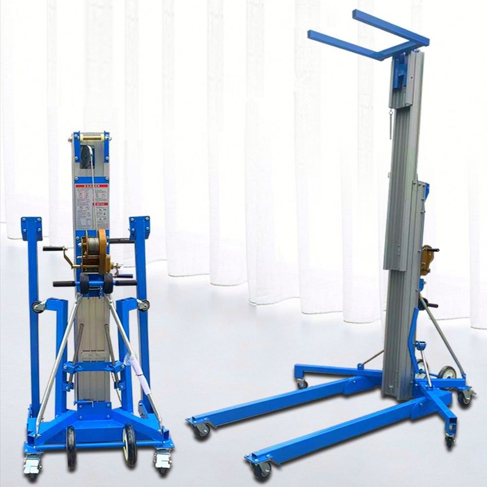 High Quality Manual Electric Aluminum Lift Aluminum Portable Man Lift Manual electric aluminum lift