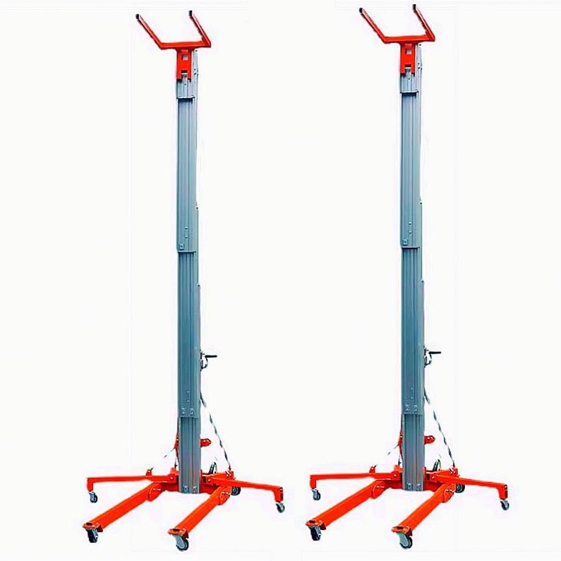 Portable CE Approved Aluminum Alloy Manual Lifting Platform Small Material Lift Platform