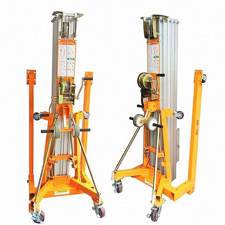 CE Aluminum Alloy Manual Material Fork Goods Lift Aluminum Lift Manual electric aluminum lift