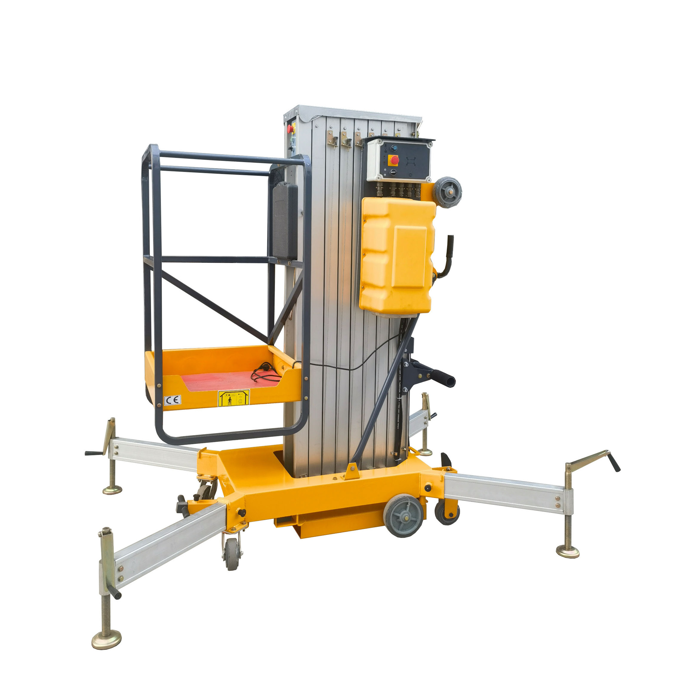 Platform Alloy Aluminum Mast Aluminium Aerial Table Work Mobile Four Vertical Single Lifting Maintenance Portable Double Lift