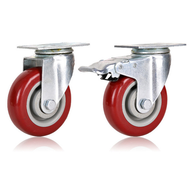 Heavy Duty Plate Caster Wheels swivel heavy duty caster running wheels No Noise,Ball Bearing