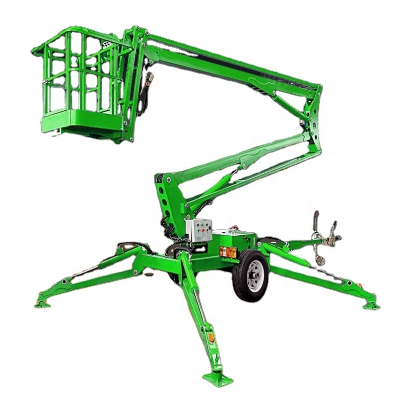 Cherry Picker 20M Manlift Trailer Mounted boom lift Articulating 220 Kg Tow Behind Towable Boom Lift