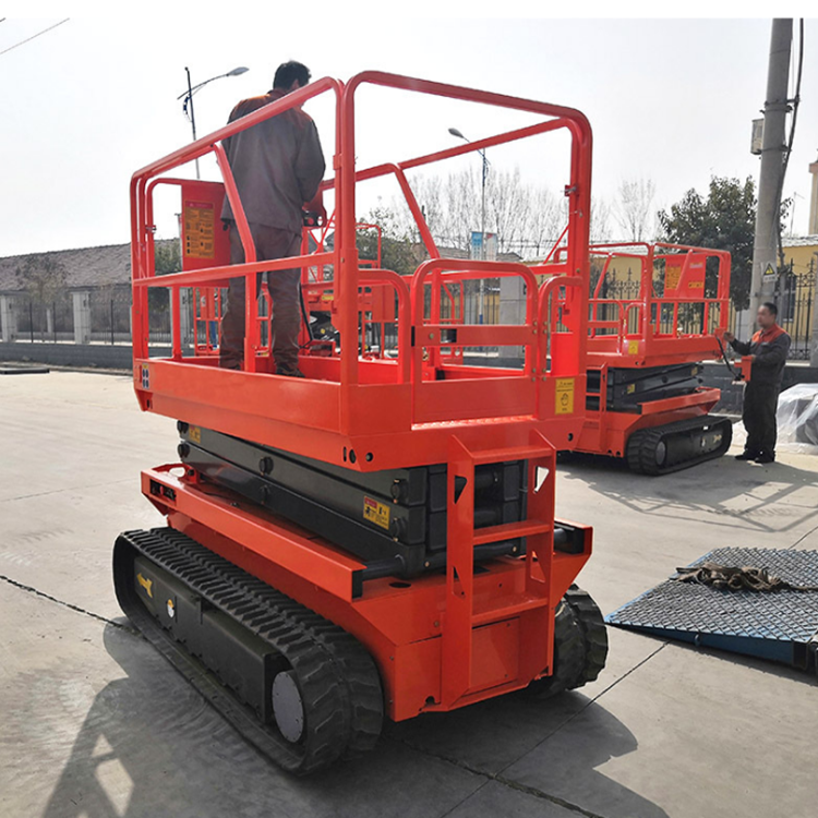 Hot sales in china 14-16m mobile self-propelled aerial work platform with outriggers crawler platform lift scisor lift crawler