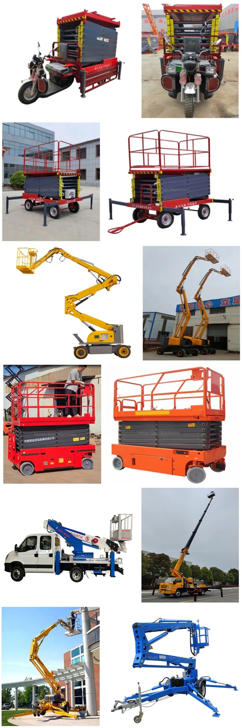 Mobile scissor lift for industrial use 4M 6M 8M 10M 12M 14M 16m Full-automatic hydraulic lift Trailer scissor forklift platform