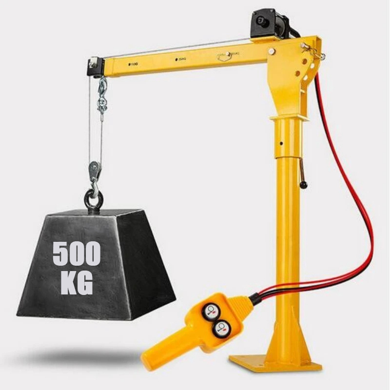 jib crane 500KG 24V/12V pickup crane small mini truck lift small pickup truck lift mounted crane with electric winch