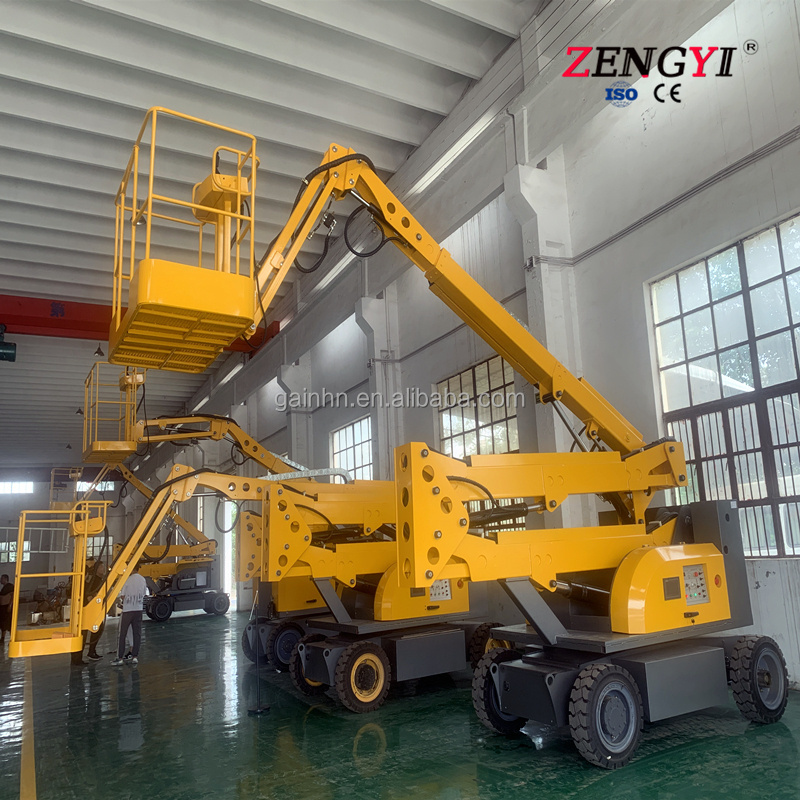 12-30M small articulating crawler sky cherry picker telescopic electric hydraulic genie self propelled boom lift for sale