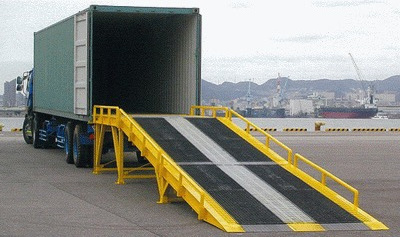 High quality 12ton yard dock ramp container forklift loading unloading hydraulic mobile dock ramp