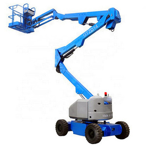 boom electric basket towable hydraulic arm truck lifts platform aerial work man spider scissor for articulated elevator lift