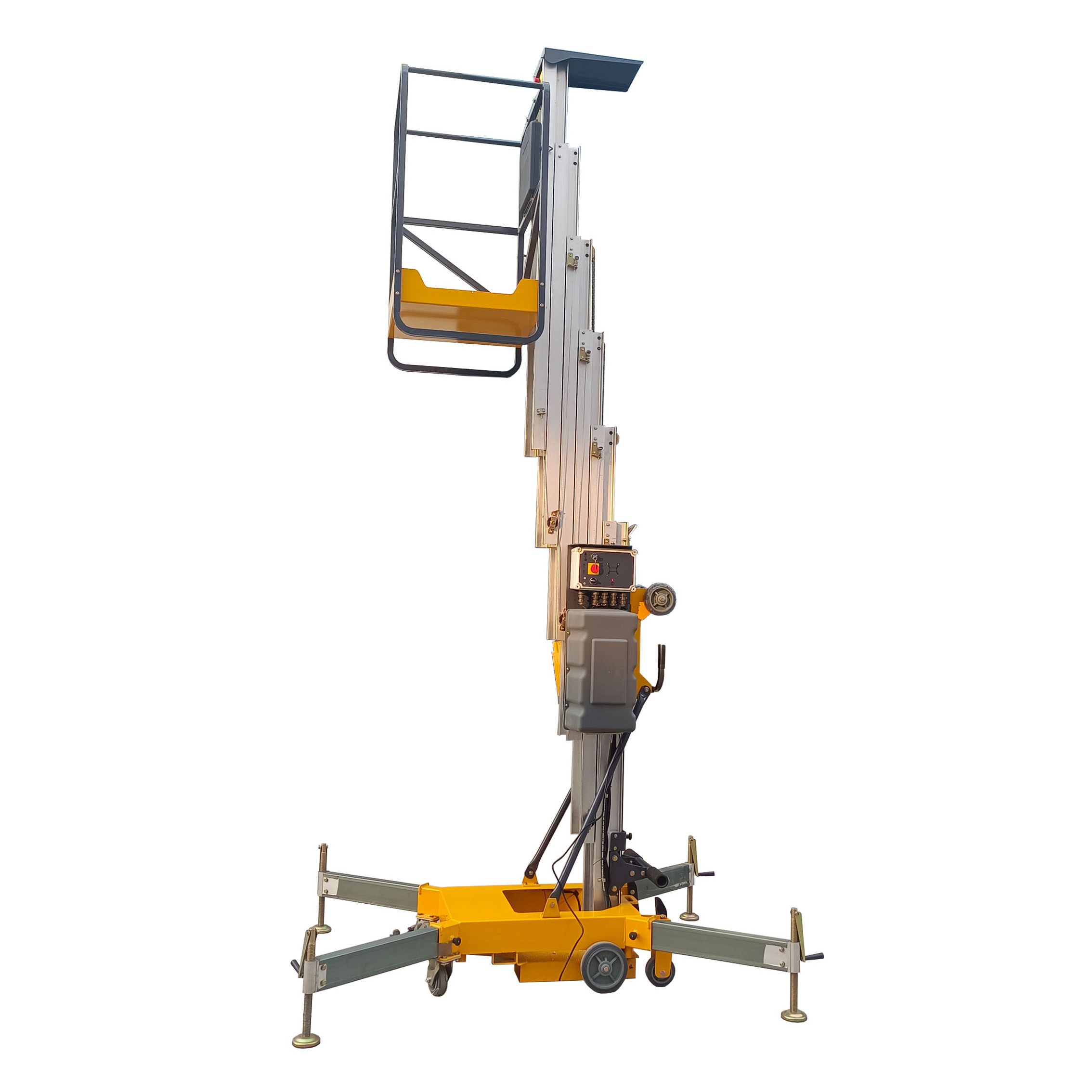 Platform Alloy Aluminum Mast Aluminium Aerial Table Work Mobile Four Vertical Single Lifting Maintenance Portable Double Lift