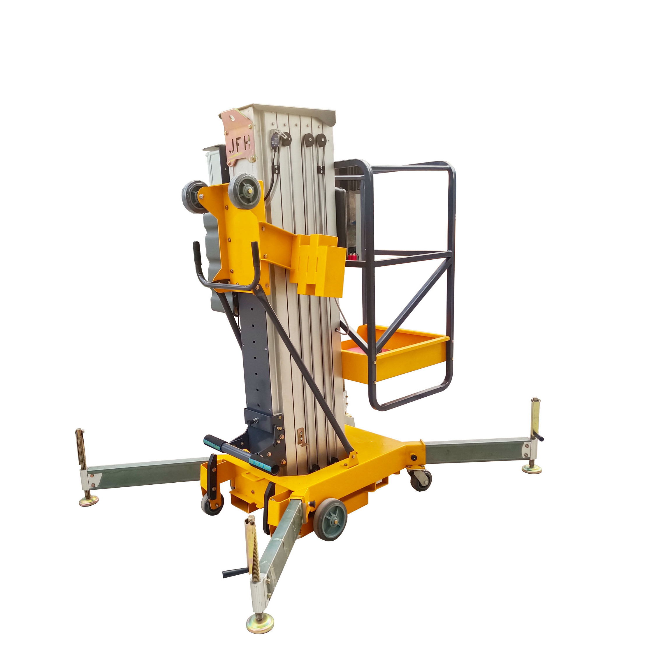 Platform Alloy Aluminum Mast Aluminium Aerial Table Work Mobile Four Vertical Single Lifting Maintenance Portable Double Lift