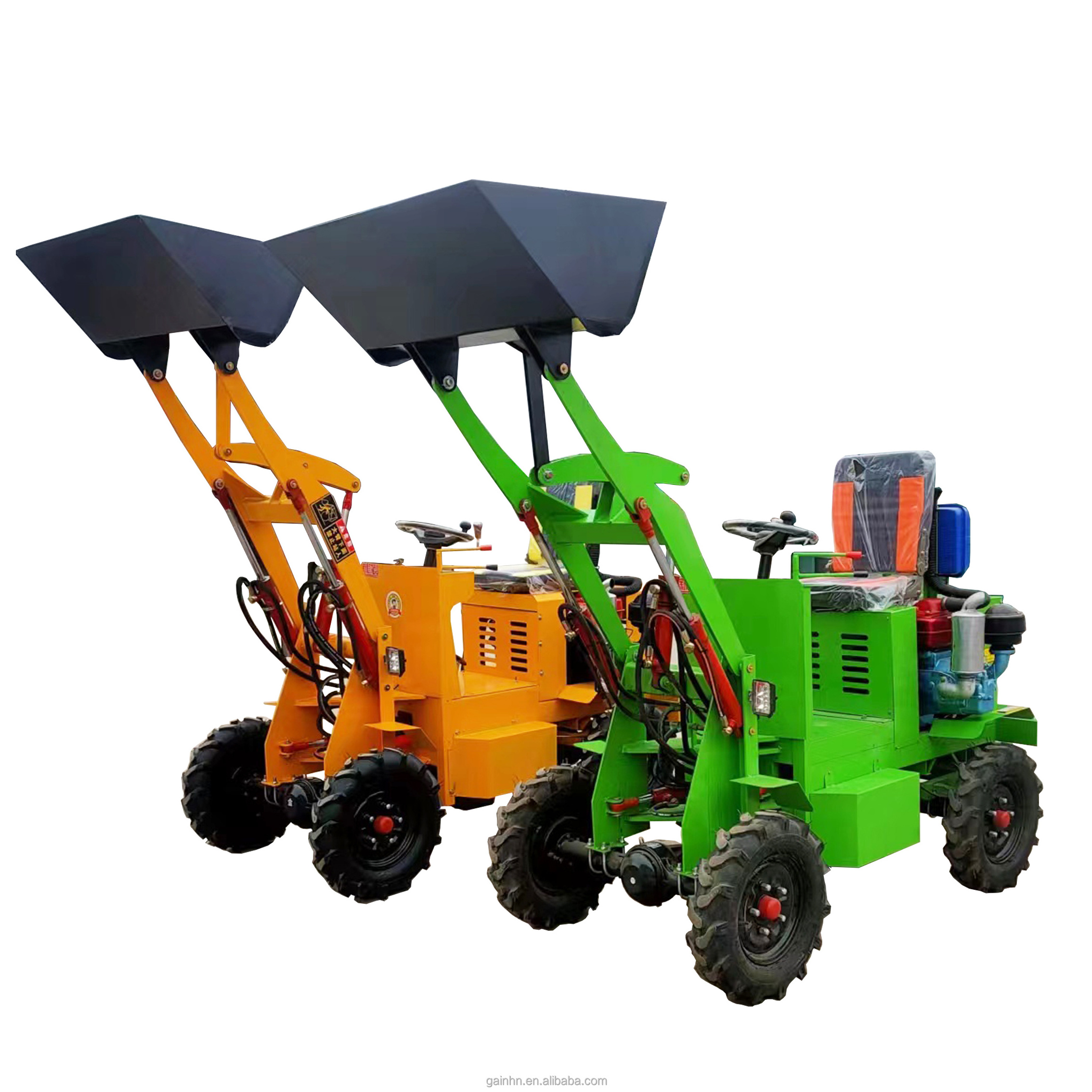 Small grain tire Loader multifunctional Mini sugarcane wheat front paddy fields Wheel Loader For Sale