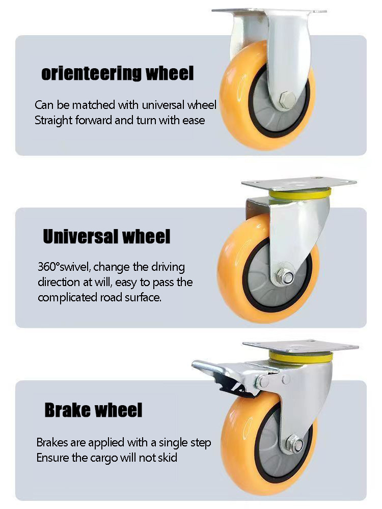 Heavy Duty Plate Caster Wheels swivel heavy duty caster running wheels No Noise,Ball Bearing