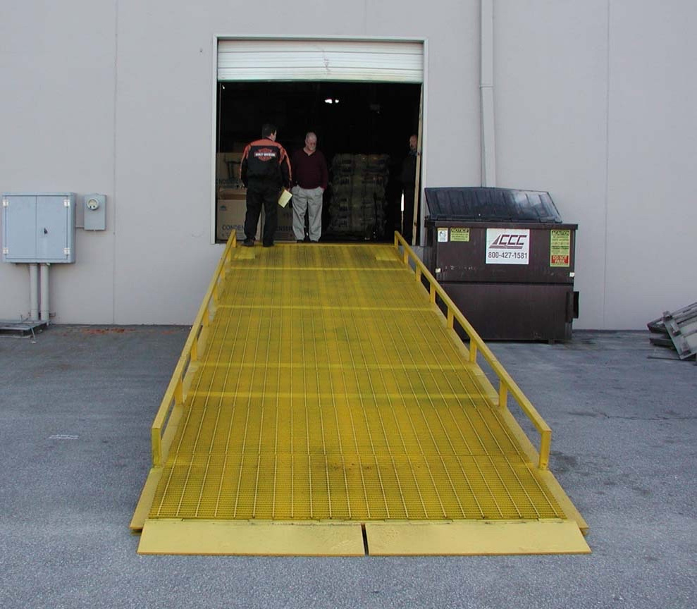 High quality 12ton yard dock ramp container forklift loading unloading hydraulic mobile dock ramp