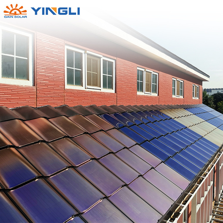 Jiasheng lastest solar roof tiles dry-hanging structure vs panels mono or poly cell manufacturers in china bent tile price