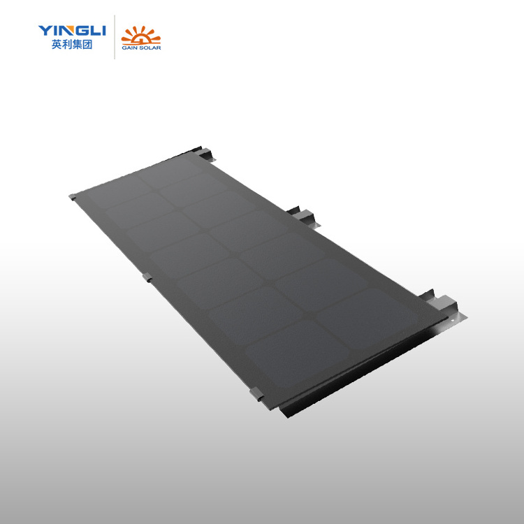 YingLI jiasheng Gain Solar BIPV solar panels 550w roof BIPV bipv solar roof tiles transparent cell system for color