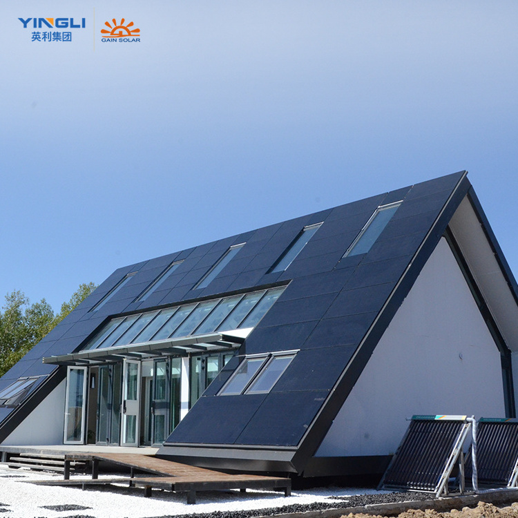 JiaSheng BIPV solar panel 1200*600size transparent double glass 50%transmittance open frame circular structure 215w solar roof