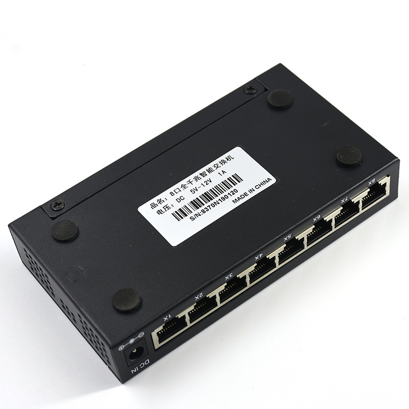 Hot Sale Gigabit Network Switch Support Industrial Ethernet Switch 8 Port