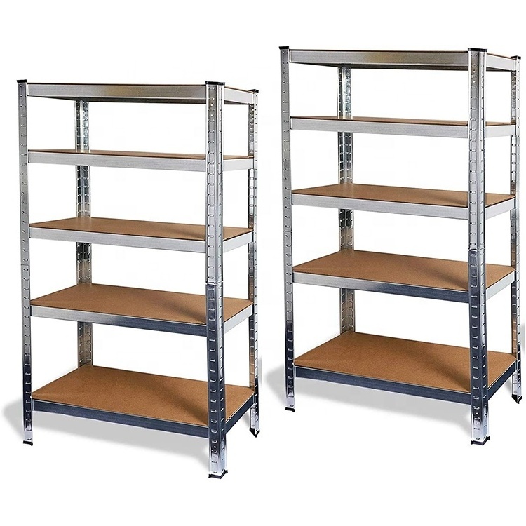 Metal Boltless Shelving Unit Silver Basement Shelving Unit 5 Shelves Height-Adjustable Functional Workshop Shelf Heavy Duty Rack