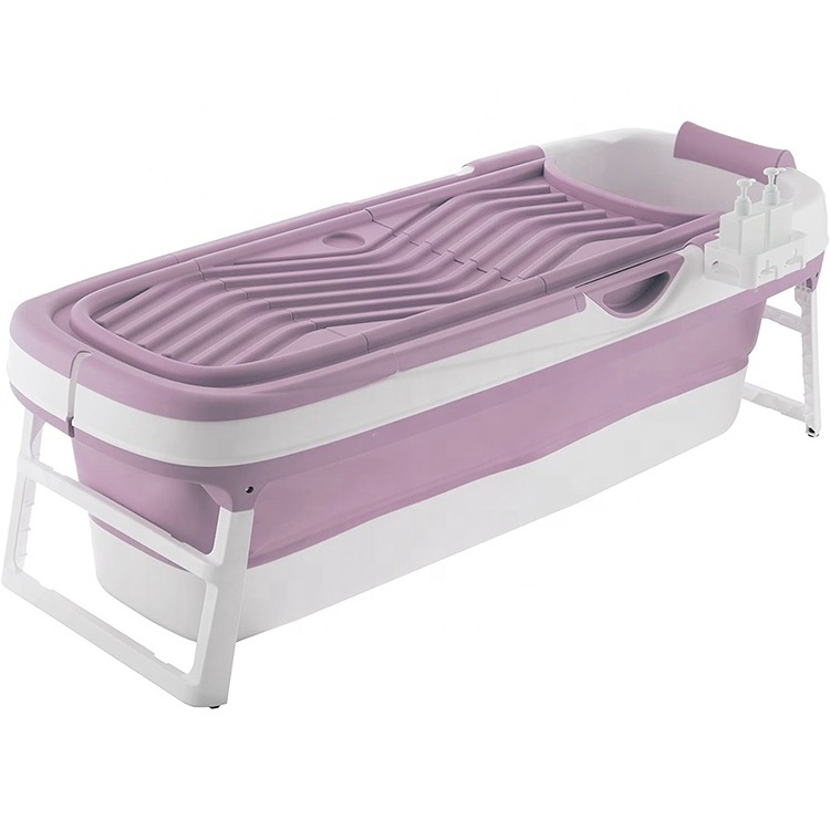 custom Household foldable baby Bathtub portable plastic adult washing SPA bathtub inflatable bathtub with cover