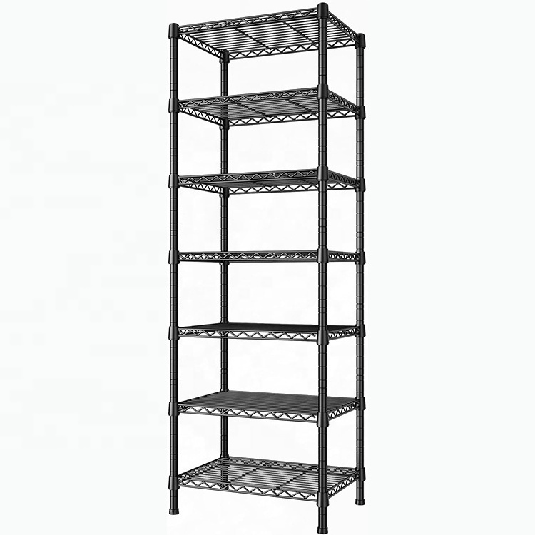 Wire Shelving Rack Rolling Steel Storage Shelf Heavy Duty Wheeled Garage Bakers 4-Tier Kitchen Display Storage Shelving Unit