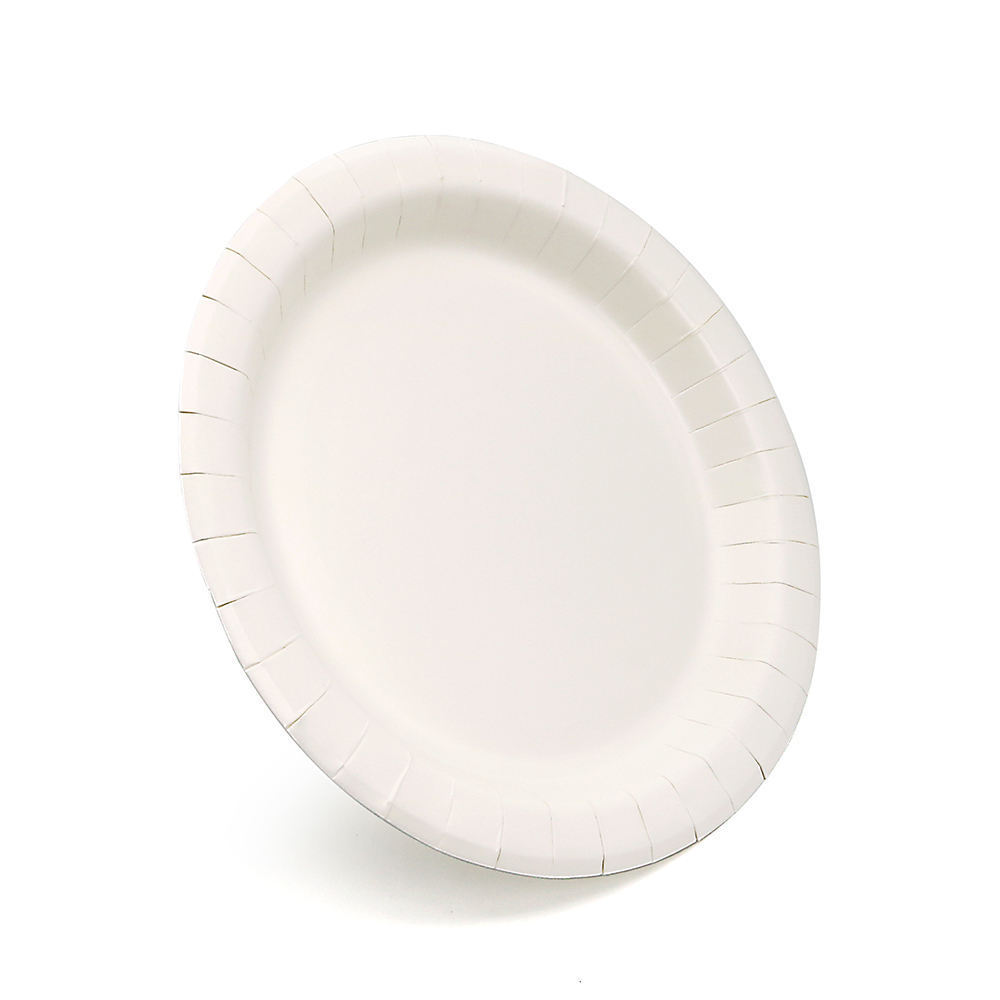 Eco-friendly Disposable Greaseproof Cheap Gold And Printed Party Dish Take Away Paper Plate