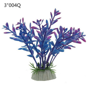 GAKO 3" Small Aquarium Decor Artificial Plastic Aquatic Plants for Fish Tank Decorations