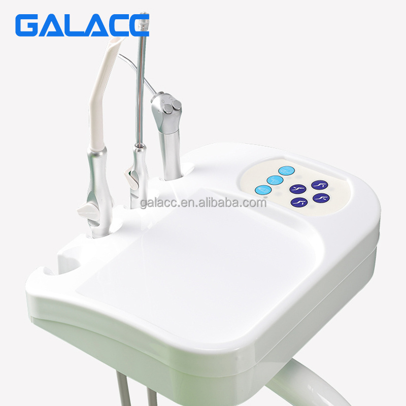 Economic Dental Unit Leather Cushion Dentist Chair Double Armchair Dental Chair Dental Chair With Operating Light Lamp