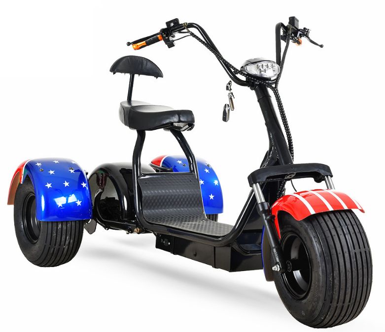 New style CE electric scooter 1000w 3 wheel sport citycoco electric motorcycle with big wheels and removable seev citycoco