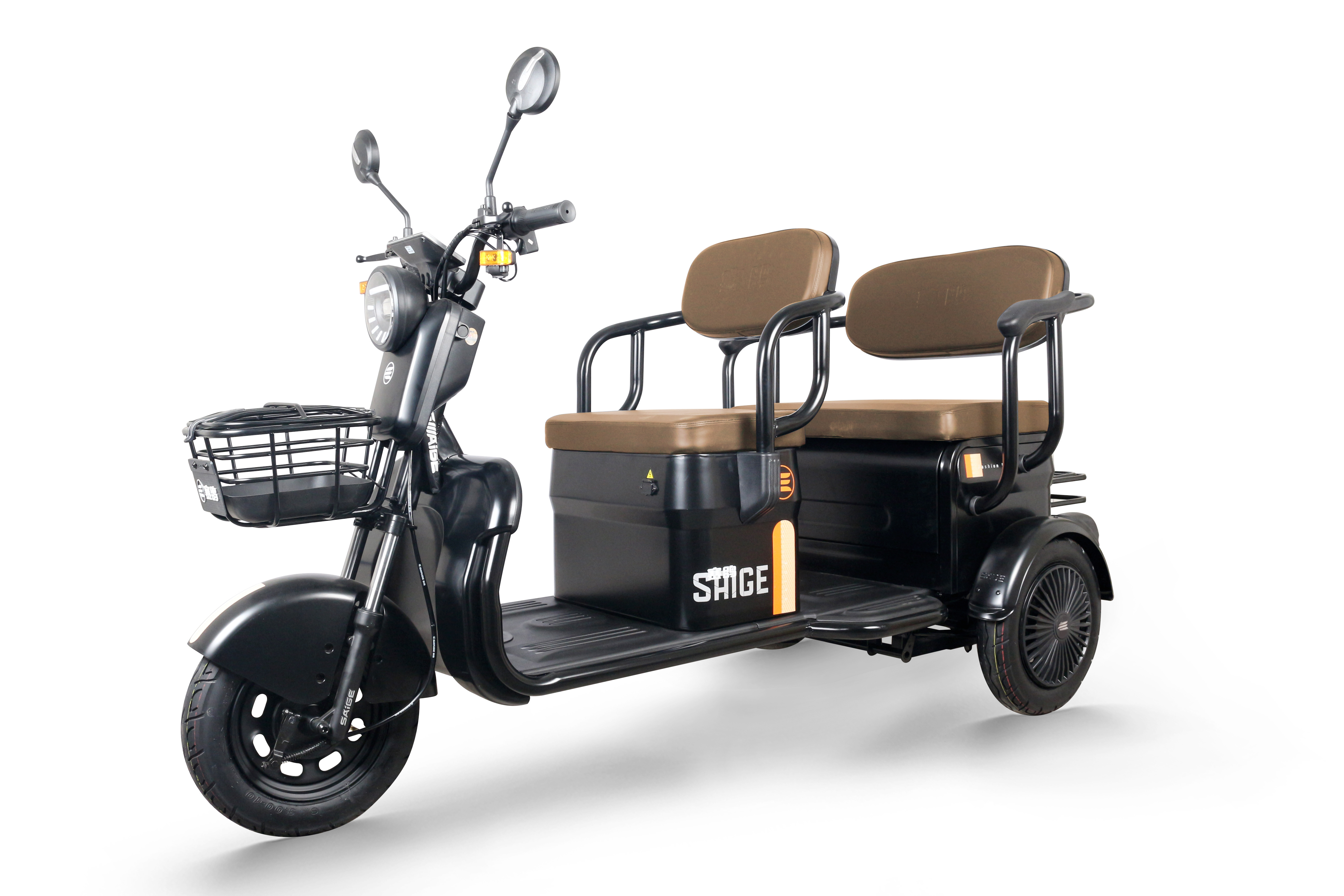 2024 3 wheel electric mobility scooter with fat tire 1400W 60V20Ah Lead-acid battery eec/coc electric motorcycle