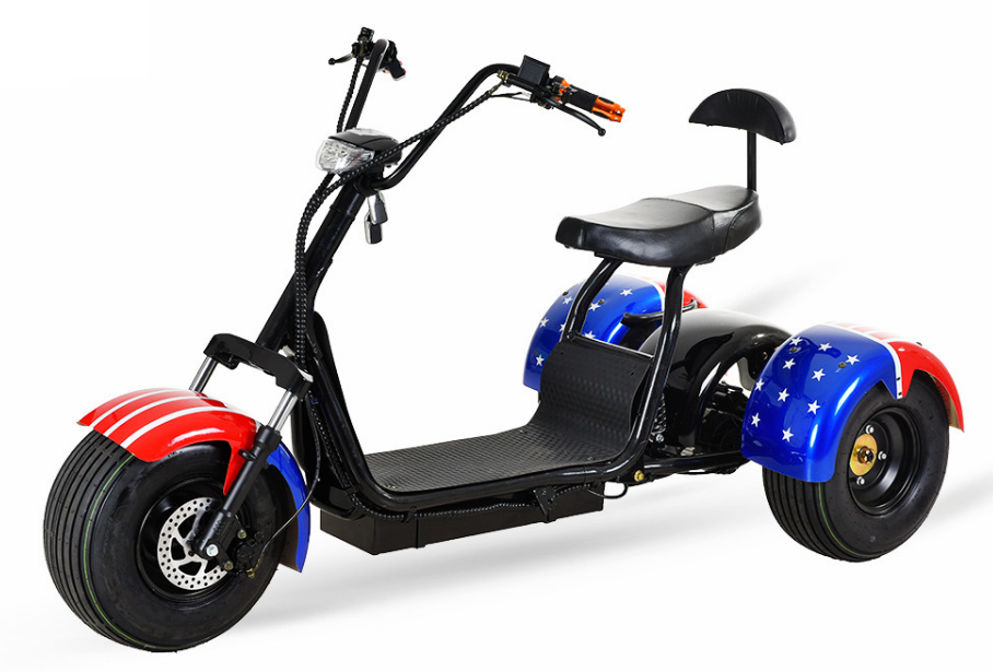 New style CE electric scooter 1000w 3 wheel sport citycoco electric motorcycle with big wheels and removable seev citycoco