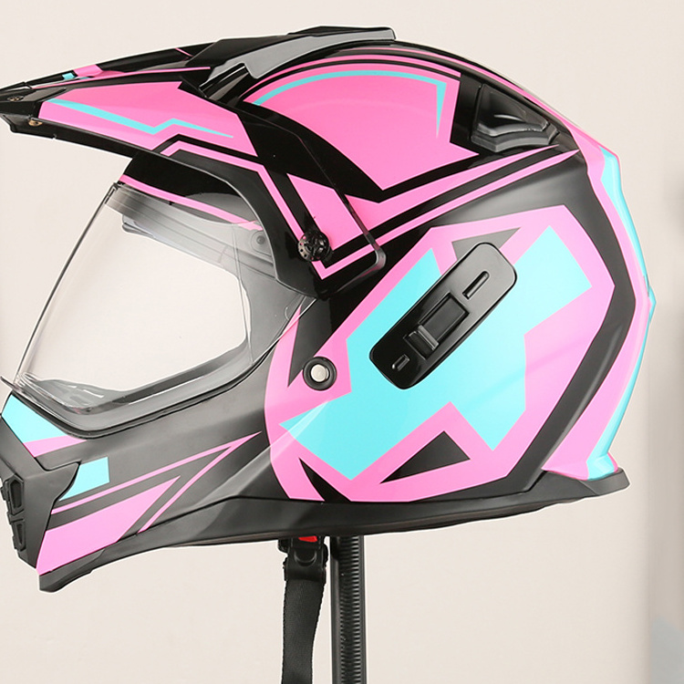 certificate ECE 22.06 Fashionable pink black motorcycle driving helmets women