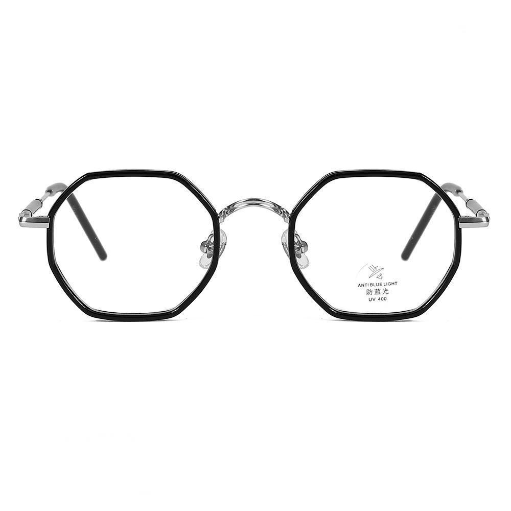 Myopia Glasses To Block Blue Light Frame Metal Men Anti Blue Light Blocking Glasses For Computer With Degree