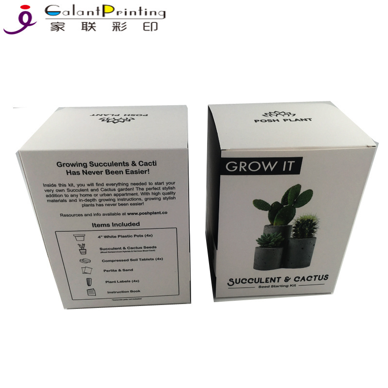 Custom Made Paper Folding Plants Seeds Packaging Gift Box for Packing Paper Gift Box