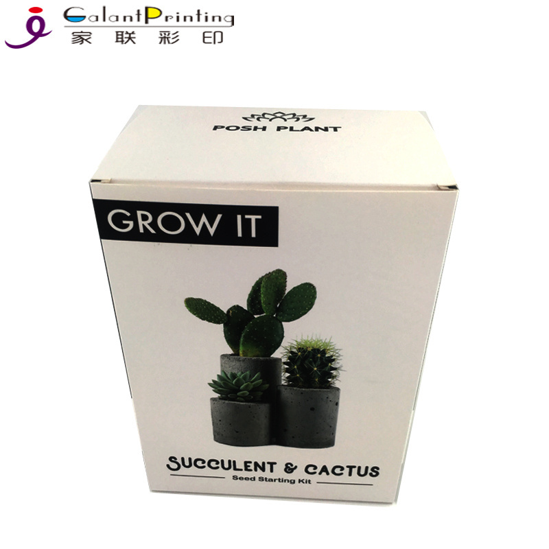 Custom Made Paper Folding Plants Seeds Packaging Gift Box for Packing Paper Gift Box