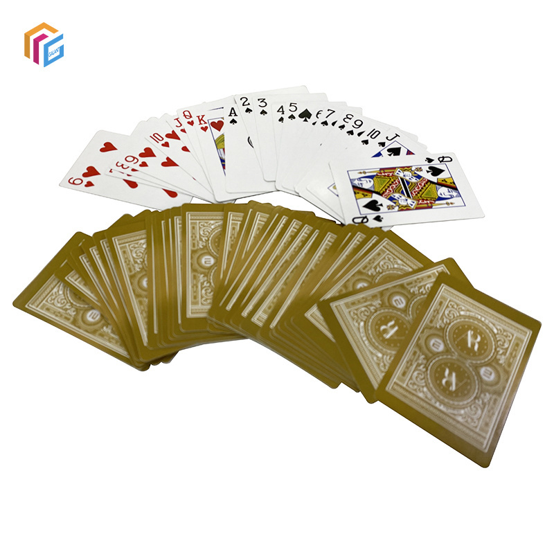 Custom Logo Printing Advertising Blue Core Luxury Poker Card Recyclable Eco-friendly 54 Paper Playing Cards