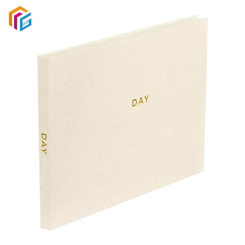 Custom Size Logo Personalised Hardcover Blank Gold Foil Print Cover Velvet Wedding Guest Book