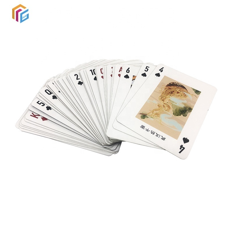 Custom Picture Printing Luxury Game Poker Card Recyclable Eco-friendly Paper A Deck Of 54 Pcs Playing Cards