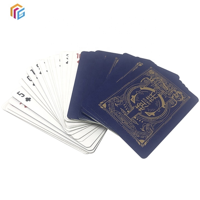 Holographic Edge Finished Adult Game Cards Custom Waterproof Pvc Playing Texture Paper High End Poker Card Deck