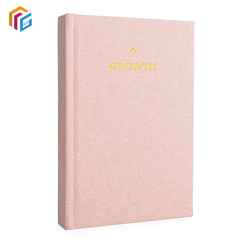 Wholesale Custom Logo Print Linen Journal Hardcover Notebook Perpetual Calendar Dates Journal