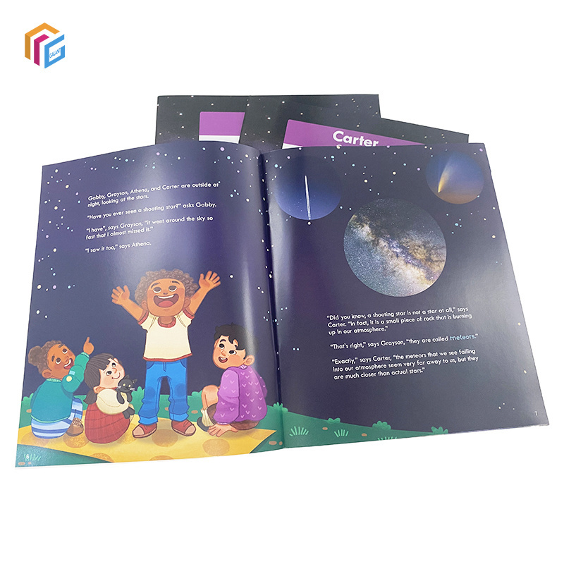 Custom author self published colour printing educational books paperback picture children story book for kids