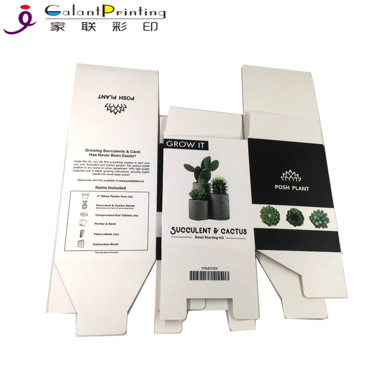 Custom Made Paper Folding Plants Seeds Packaging Gift Box for Packing Paper Gift Box