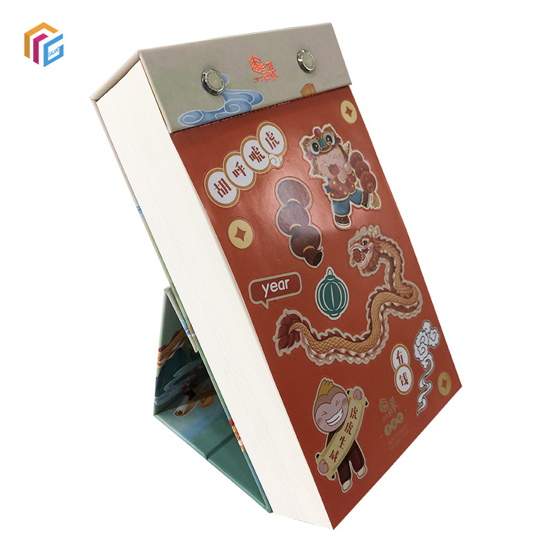 Thick Cardboard Stand Custom Printing Monthly Daily 365 Days Tear Off Mini Table Desk Calendar