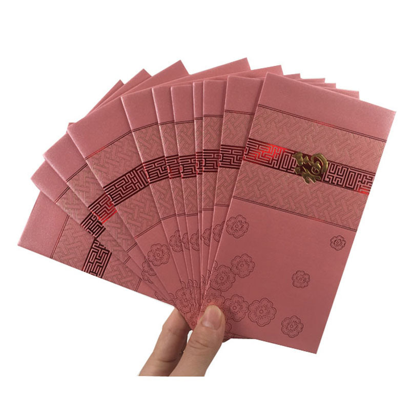 2019 High Quality UV Varnish/Velvet Flocking Red Packet Paper Money Envelope,Chinese New Year Red Packet