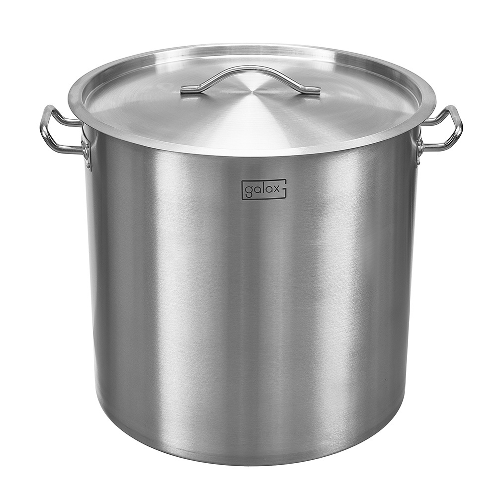 03 style 48L-213L Big  commercial cooking pots outdoor stainless steel cooking stock pots soup pot