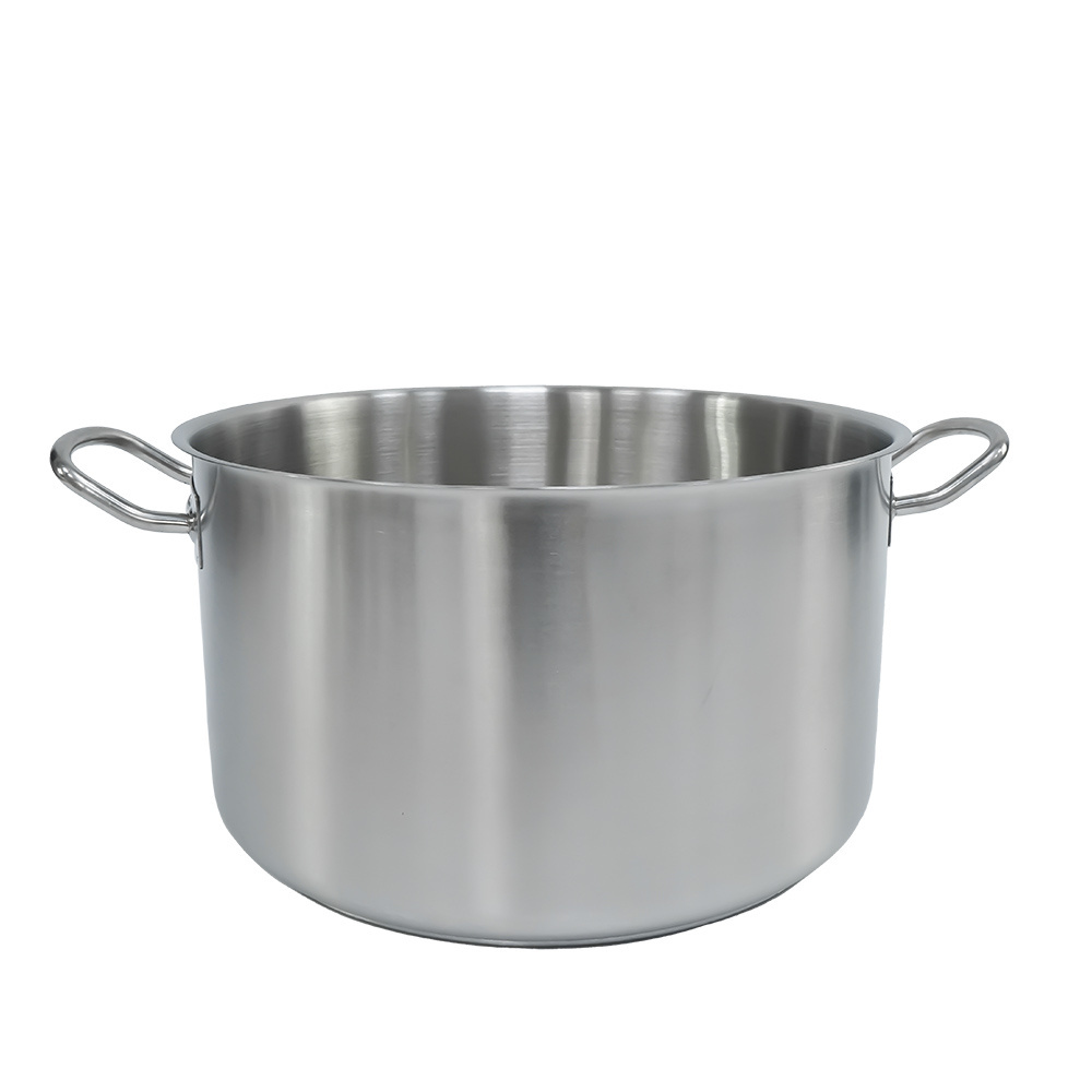 High Quality Stainless Steel Soup Pot with Lid Milk Sauce Pasta Noodles Soup Serving Pots