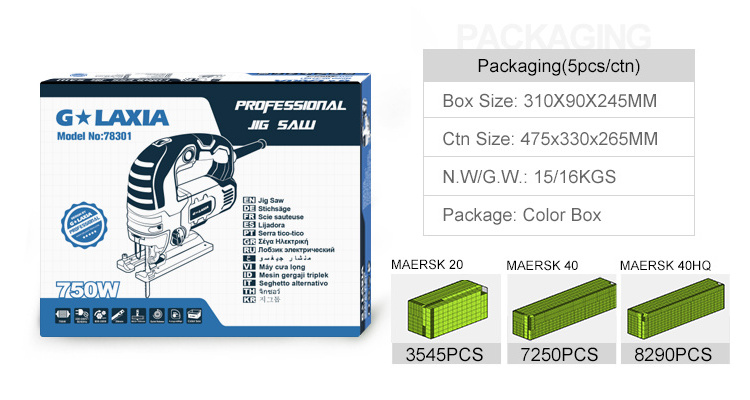 Wholesale 750W High Performance Jig Saw Electric Jig Saw Wood Saw Machine Power Saw